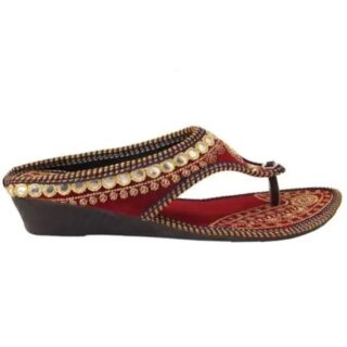 Maroon Embellished Mojaris and jutties For girls and Women